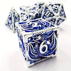 Metal Dice Set Golden Dice Role Playing Game 7Pcs