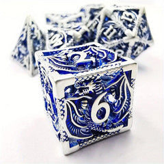 Metal Dice Set Golden Dice Role Playing Game 7Pcs