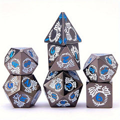7pcs Metal Dice Set Event Party Game Toy Dice