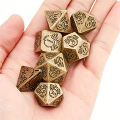 7pcs Metal Dice Set Event Party Game Toy Dice