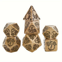 7pcs Metal Dice Set Event Party Game Toy Dice