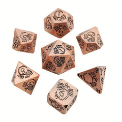 7pcs Metal Dice Set Event Party Game Toy Dice