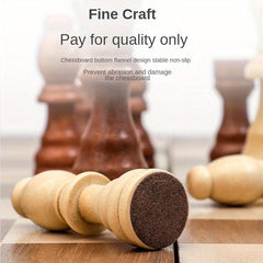 Christmas Thanksgiving Gift Chess Folding Chessboard Two in One Wooden Toy