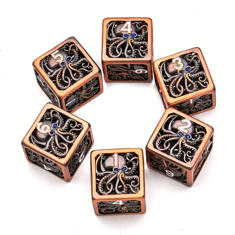 6 Hollow Dice Set D6 Polyhedron Role Playing Game Dice