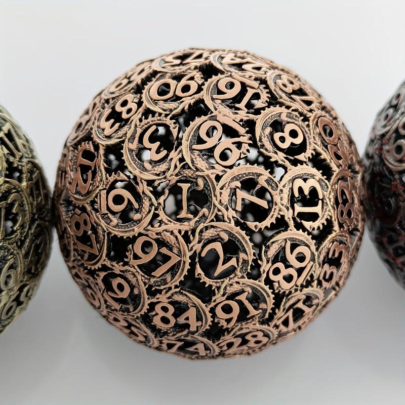 Metal Dragon Hollow D100 Dice for RPG Board Game