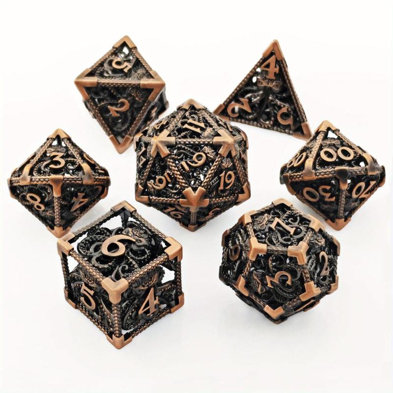 Hand Welded Octopus Dice 7pcs Set Blood Spot Octopus