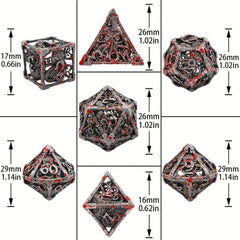 Hand Welded Octopus Dice 7pcs Set Blood Spot Octopus