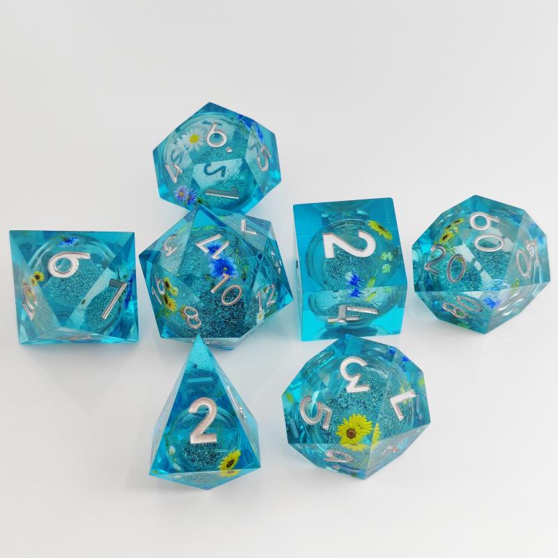 7pcs Quicksand Runner Polyhedral Dice Set for Tabletop Games