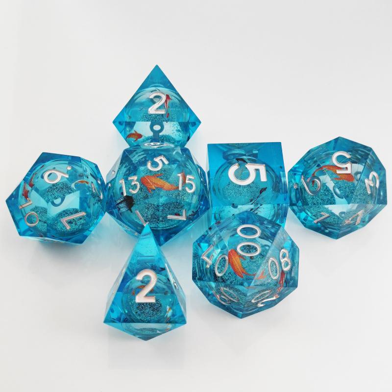 7pcs Quicksand Runner Polyhedral Dice Set for Tabletop Games