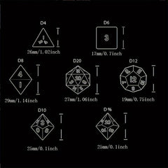 7pcs Quicksand Runner Polyhedral Dice Set for Tabletop Games