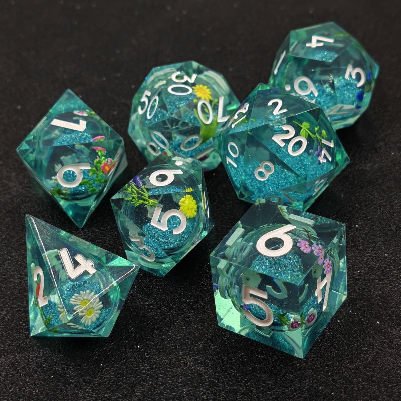 7pcs Quicksand Runner Polyhedral Dice Set for Tabletop Games
