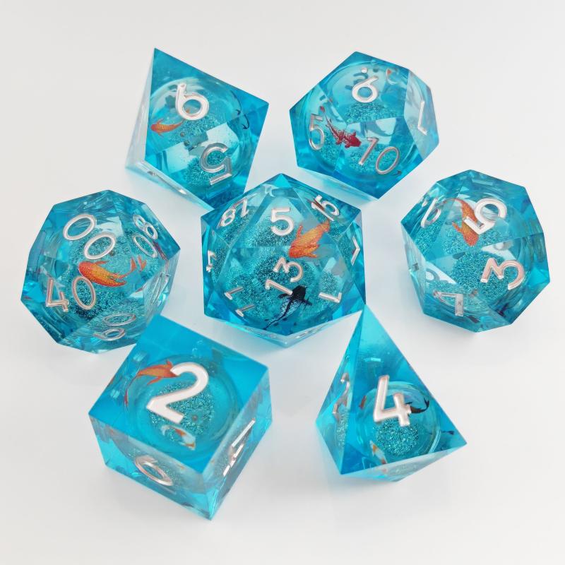 7pcs Quicksand Runner Polyhedral Dice Set for Tabletop Games