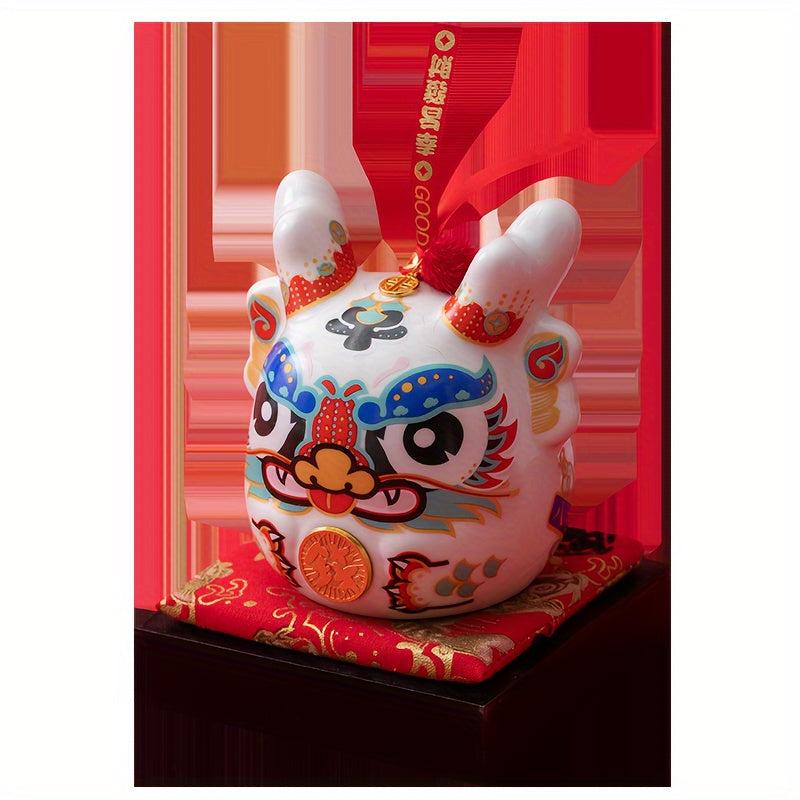 Chinese Dragon Zodiac Dragon Ceramic Piggy Bank Christmas Year Decoration