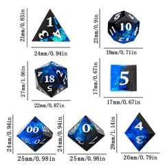 Resin Dice Set Clear Board Game Accessories