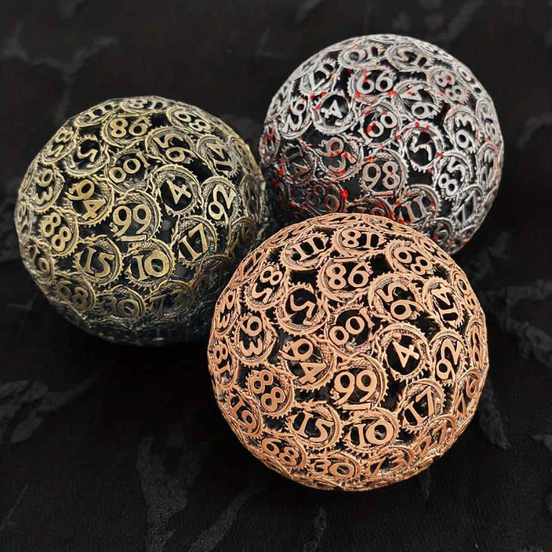 100 Sided Metal Skeleton Dragon Dice Board Game Accessories