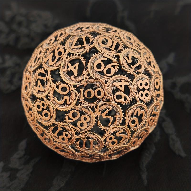 100 Sided Metal Skeleton Dragon Dice Board Game Accessories