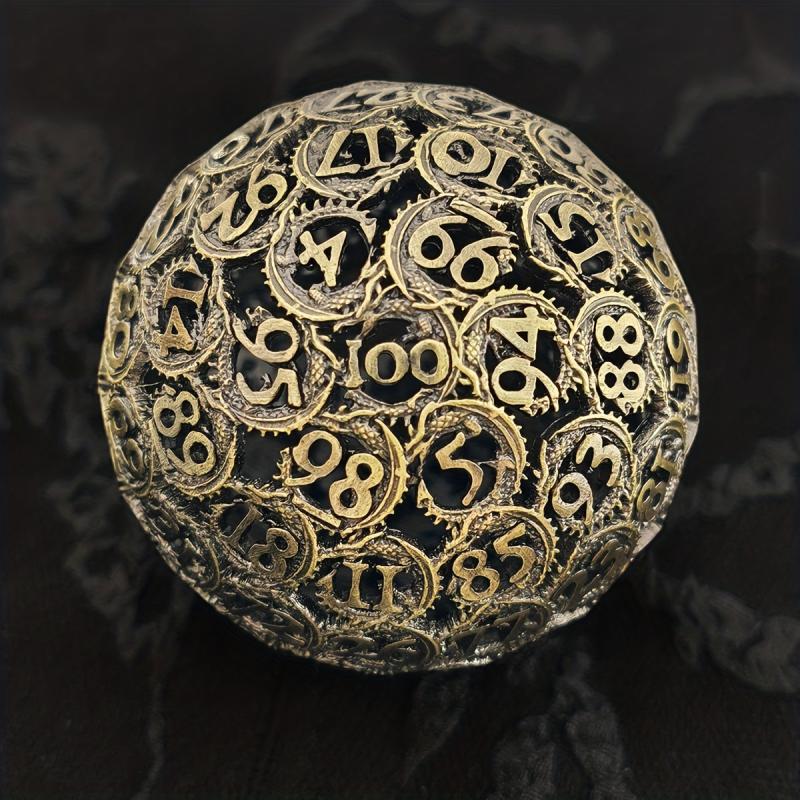 100 Sided Metal Skeleton Dragon Dice Board Game Accessories