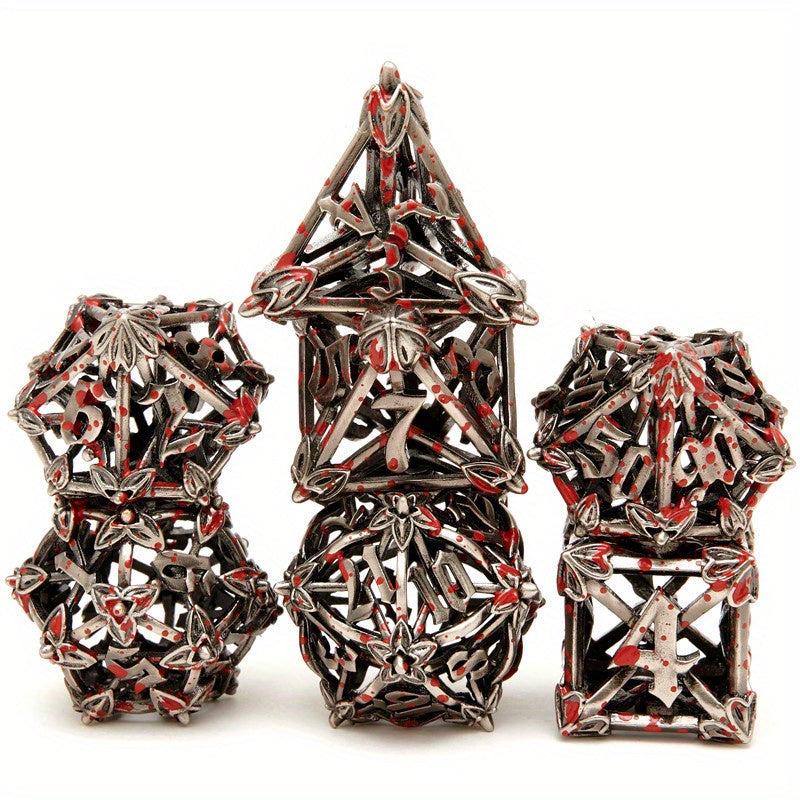 Hollow Metal Dice Set for RPG Games