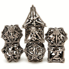 Hollow Metal Dice Set for RPG Games