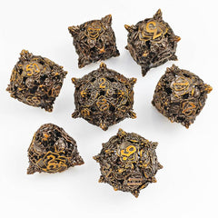 Metal Dice Hollow Set with Box For Roleplaying