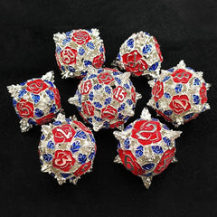 Metal Dice Hollow Set with Box For Roleplaying