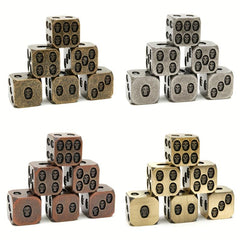 Metal Dice Skull Hexahedron Dice Punk Style Decoration