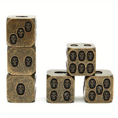 Metal Dice Skull Hexahedron Dice Punk Style Decoration