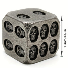 Metal Dice Skull Hexahedron Dice Punk Style Decoration