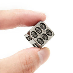 Metal Dice Skull Hexahedron Dice Punk Style Decoration