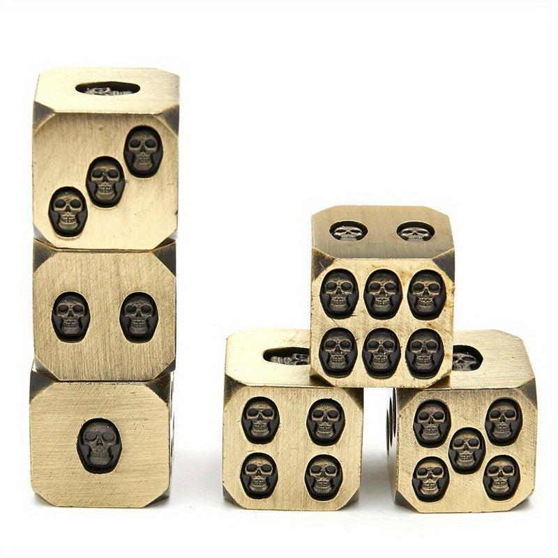 Metal Dice Skull Hexahedron Dice Punk Style Decoration