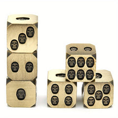Metal Dice Skull Hexahedron Dice Punk Style Decoration