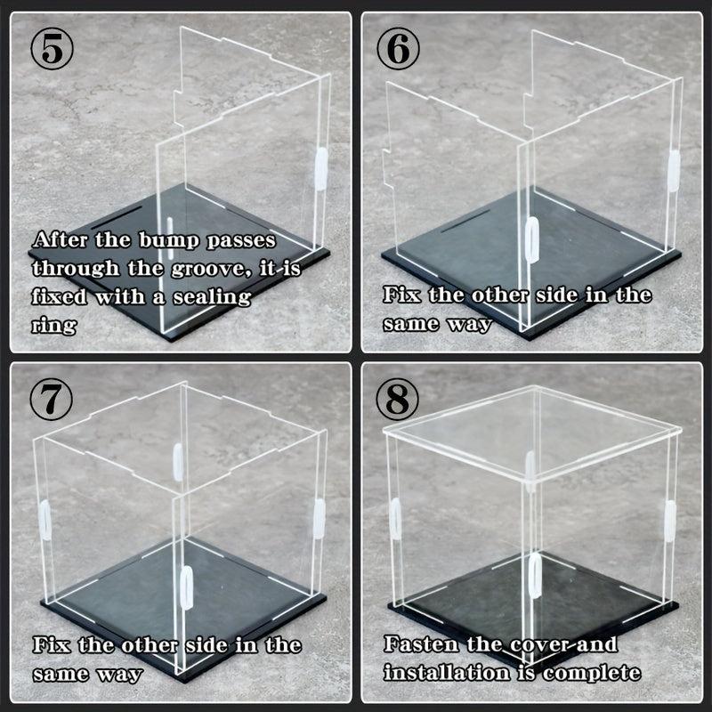 Acrylic Display Box Case Dustproof Tray Collectibles 25x20x30cm