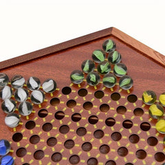 Hexagon Jumping Chess Drawer Storage Chess Game Puzzle Wooden Chess