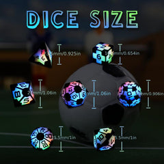 Rechargeable Colourful Dices Light Up Dice Set With Charging Box