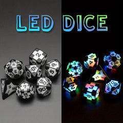 Rechargeable Colourful Dices Light Up Dice Set With Charging Box