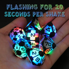 Rechargeable Colourful Dices Light Up Dice Set With Charging Box