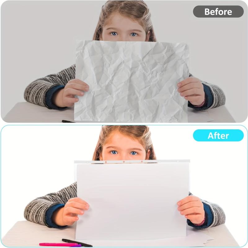 50 Tabloid Page Protectors 18x27.94 cm Landscape Binder Covers Clear Plastic