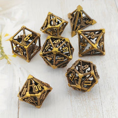 7pcs Dragon Slayer Metal Hollowing Dice Set Hand-welded Lightweight