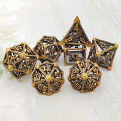 7pcs Dragon Slayer Metal Hollowing Dice Set Hand-welded Lightweight