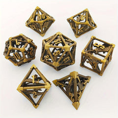 7pcs Dragon Slayer Metal Hollowing Dice Set Hand-welded Lightweight