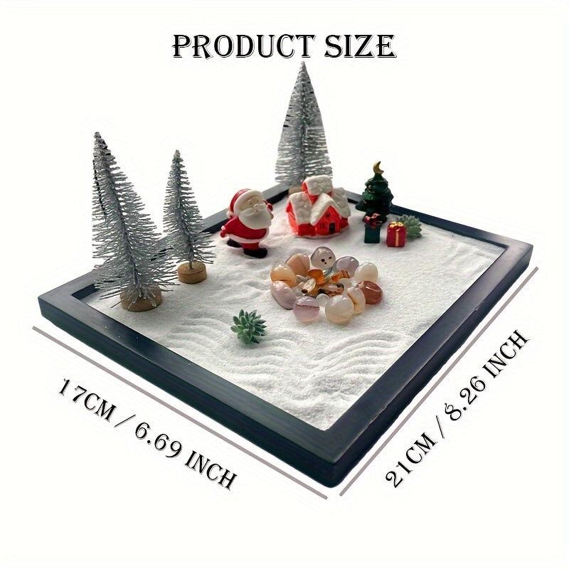 Christmas Sand Tray Decoration Set for Living Room Desktop