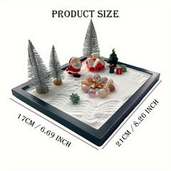 Christmas Sand Tray Decoration Set for Living Room Desktop