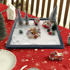 Christmas Sand Tray Decoration Set for Living Room Desktop