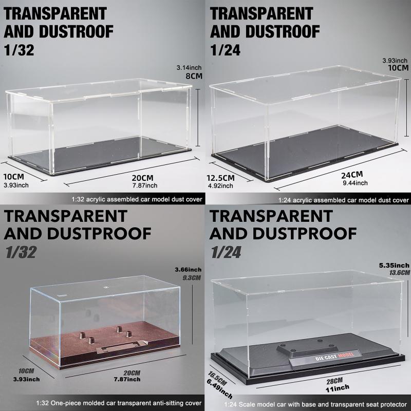 1:32 & 1:24 Alloy Car Model Display Box, Acrylic, Toy Car Ornament Storage