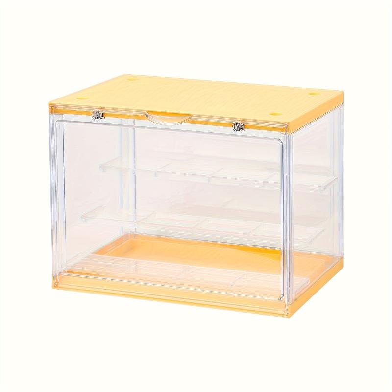 Transparent Dustproof Doll Storage Box Magnetic Absorption Storage Cabinet