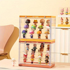 Transparent Dustproof Doll Storage Box Magnetic Absorption Storage Cabinet