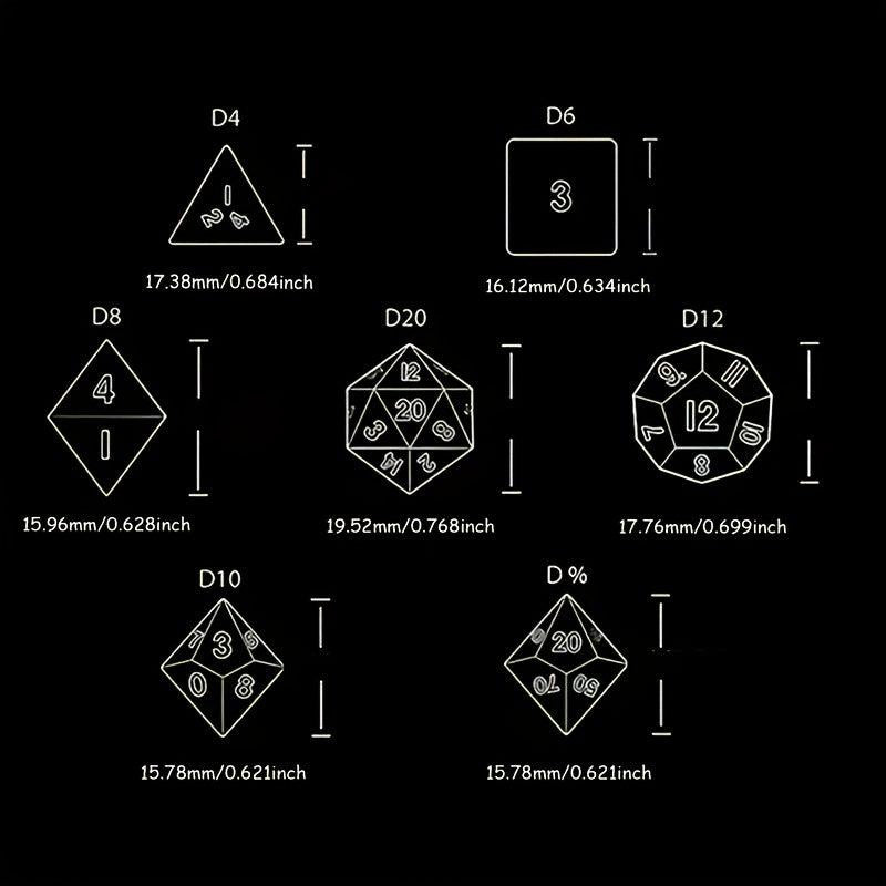 Resin Sharp Edge Dice Polyhedral Set Starry Sky Liquid Core