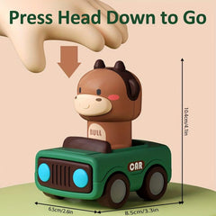 Animal Car Birthday Push Go Car Toy For Christmas Gift