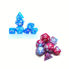 Double Mini Dice Set - Purple Polyhedral Dice Set