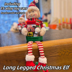 Christmas Car Candy Box Collection Jar Elf Doll Head Gift Pendant